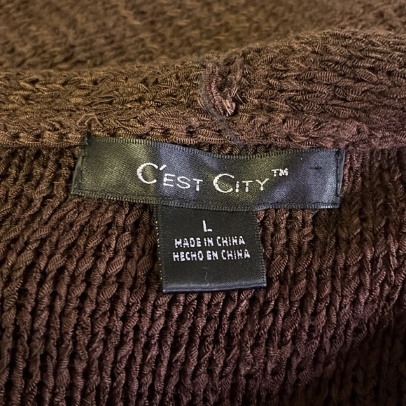 C’est City One Button Open Front Cardigan. Size L - Picture 5 of 6
